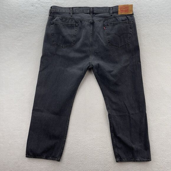 Levi's 501 Original Straight Leg Jeans Men 52x32 Black American Preppy Denim - Picture 6 of 10